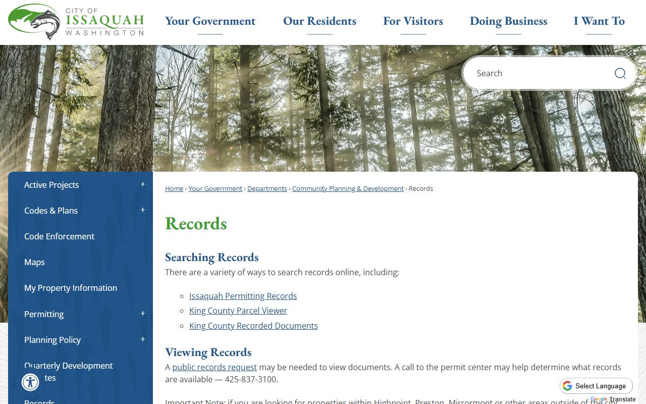 Issaquah city clerk Washington death records public records
