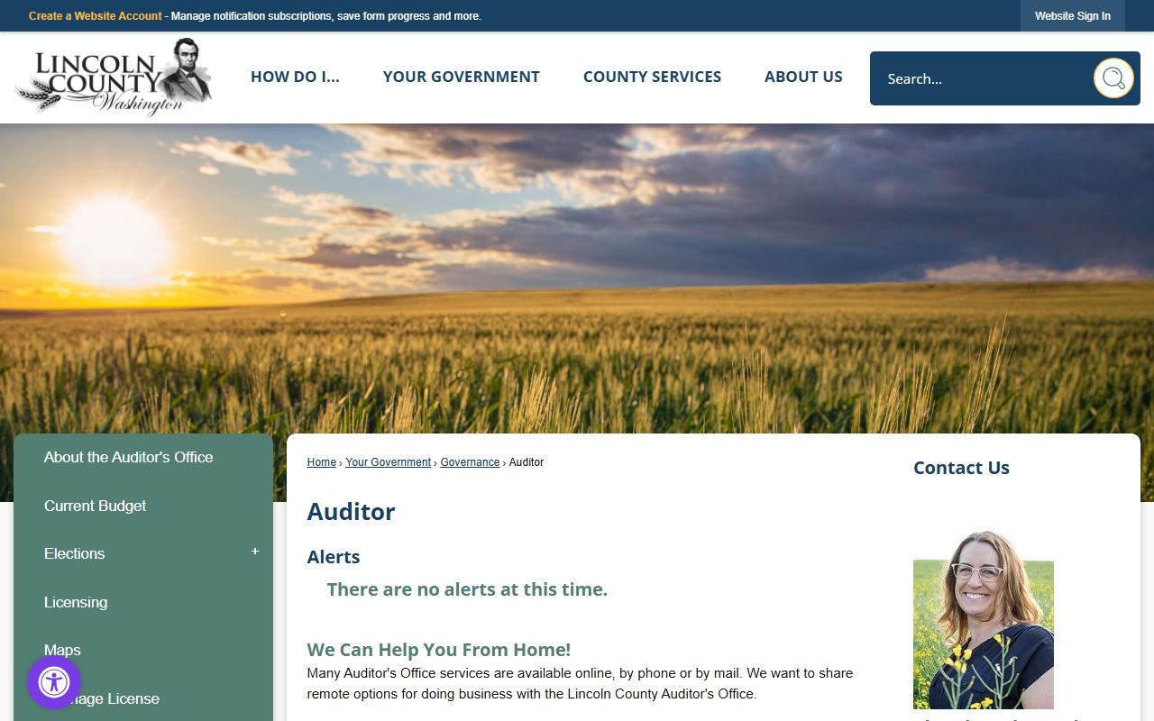 Lincoln County Auditor Washington death records