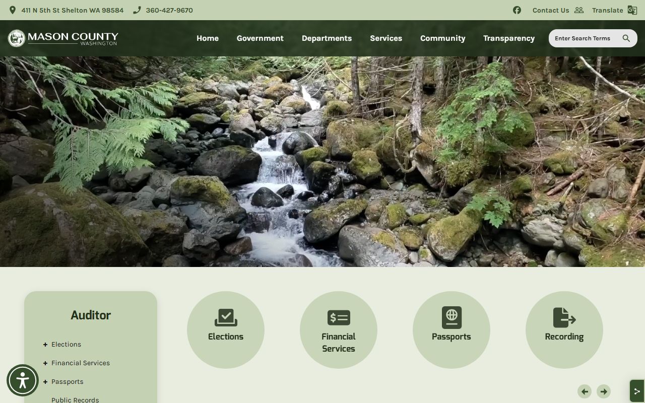 Mason County Auditor Washington death records historical