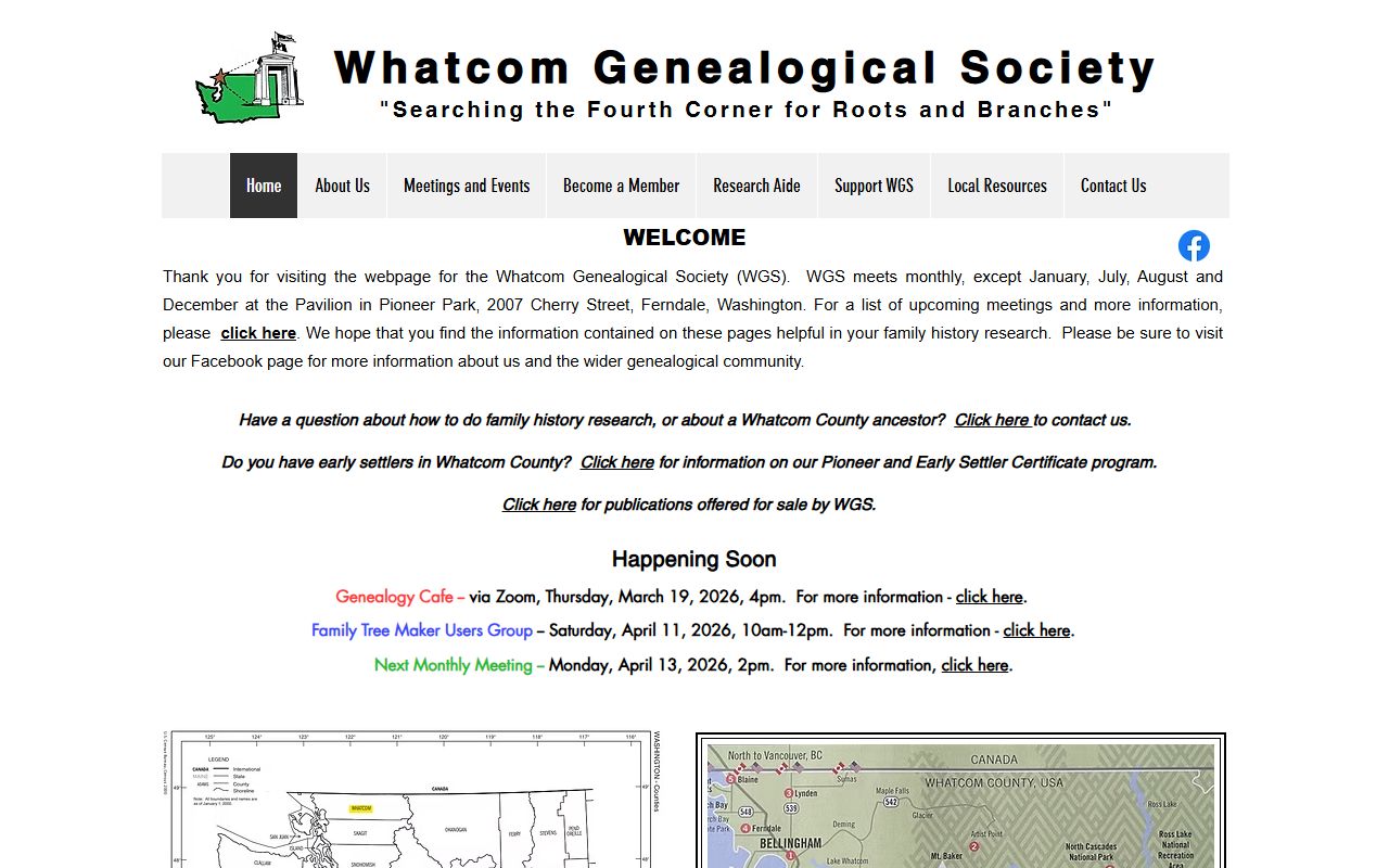 Whatcom County genealogical society death records research Bellingham