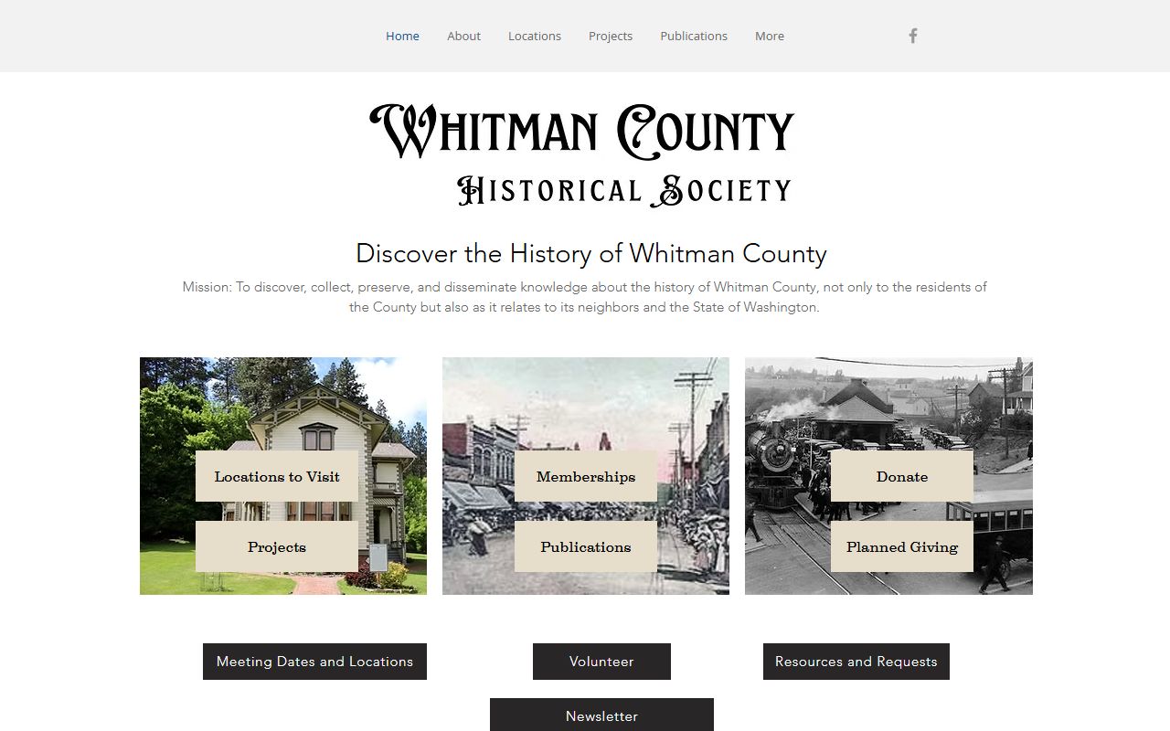 Whitman County Historical Society archives death records Pullman Washington
