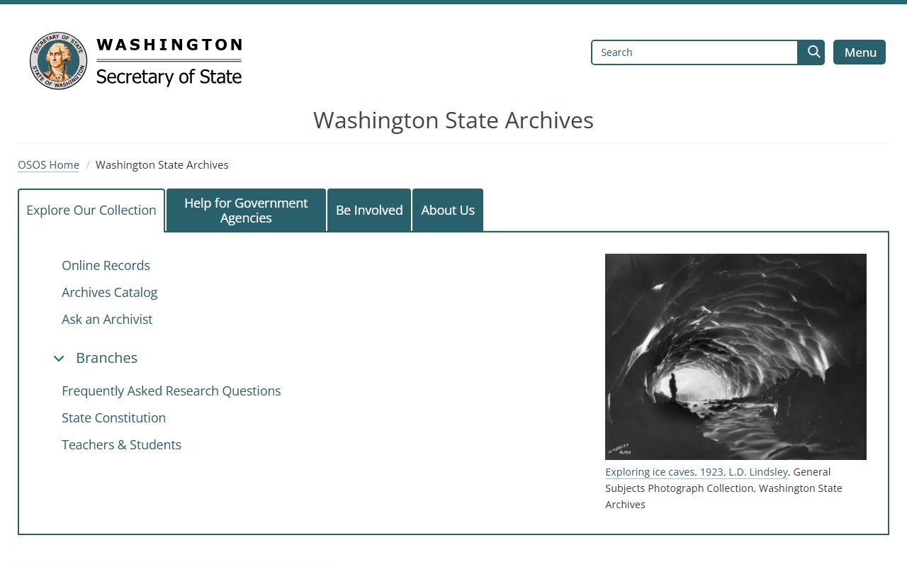 Washington State Archives regional branches for historical death records